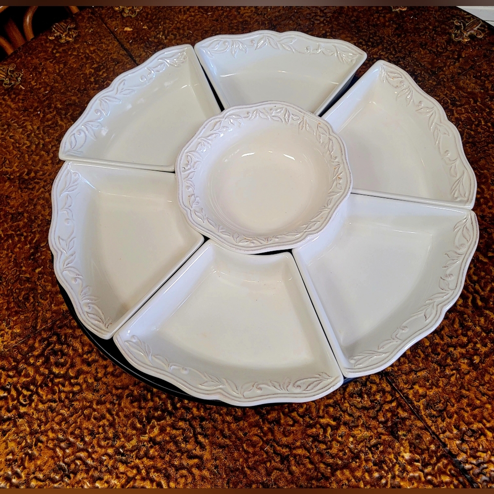Vintage Lazy Susan Certified International By Karidesign XL Size